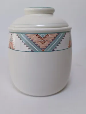 Mikasa Intaglio CAC24 Santa Fe Canister With Lid 4 3/4 Inch 6 1/4 W Lid V Clean • $14.88