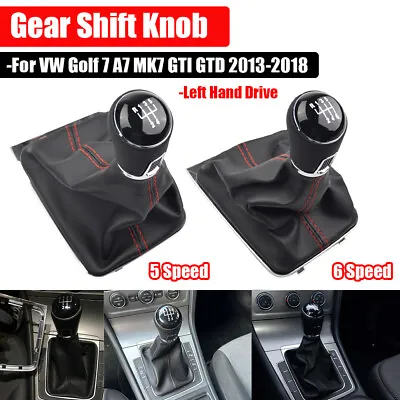MT 5/6 For VW Golf 7 A7 MK7 GTI GTD 2013-2018 Gear Shift Knob Lever Shifter Boot • $21.27