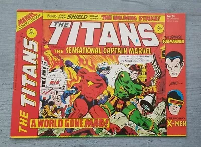 Vintage 1976 THE TITANS Comic #24 UK Bronze Age Marvel • £4.45