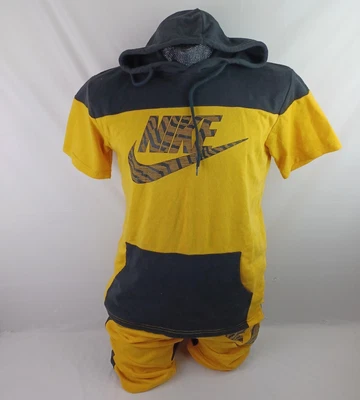 $47.59 • Buy Nike Mens 2pc Short Sleeve Hoodie & Short Set Outfit Size Large Spellout Logo 