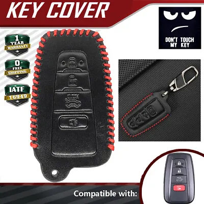 4 BTN Leather Key Case Fob Remote Cover For Toyota Corolla Camry RAV4 2023 Chain • $9.39