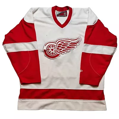 Vintage NHL Center Ice Detroit Red Wings Jersey Men's Large Pro Player Red White • $55.75