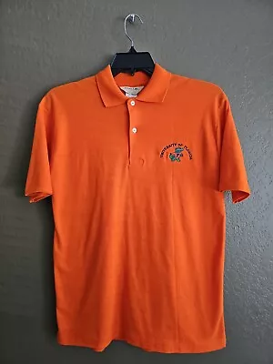 Vintage Florida Gator's Polo Men's L SS Orange W Embroidering Logo 7 Brand • $19.99