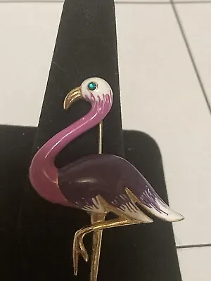 Flamingo Enamel Brooch/pin • $9.99