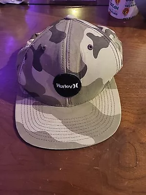 Hurley Woodland Camo Ripstop Hat Cap Snapback Surf Skate • $12