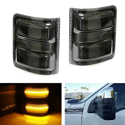 Smoked Lens Amber LED Side Mirror Marker Lights For 2008-16 Ford F250 F350 F450 • $35.99