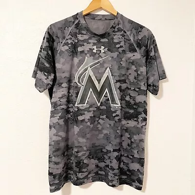 Under Armour Miami Marlins Camo T-Shirt Size Medium • $18