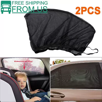 2 Pack Car Side Window Sun Shade Car Mosquito Net For Baby UV Rays Protection • $9.68