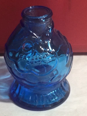 $4.99 • Buy Vintage Blue Glass Jar Catarrah Cure From Wheaton NY - No Lid
