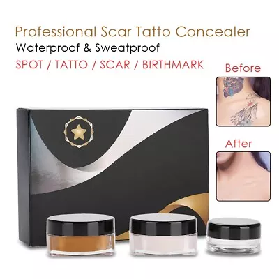 Upgrade Professional Scar Tattoo Concealer Vitiligo Hiding Spots Makeup 3 Colors • $8.88