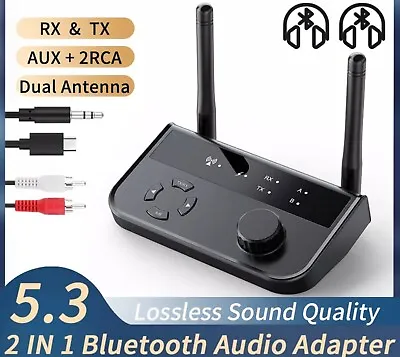 Long Range Bluetooth 5.3 Transmitter Receiver For TV Home Stereo Audio Adapter • $17.64