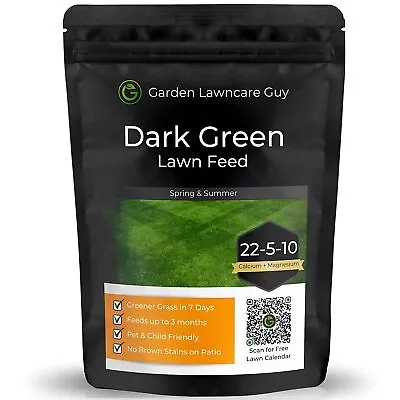 Dark Green Lawn Fertiliser - Non Toxic - High In Nitrogen Greens Grass Fast - F • £17.93