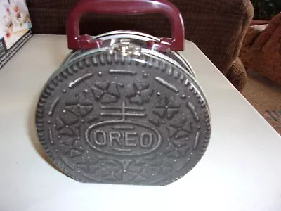 Vintage Oreo Cookie Shape Tin Lunchbox • $5.99