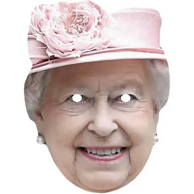 Queen Elizabeth 2 Celebrity Card Face Mask - Ready To Wear - Fancy Dress • £1.95