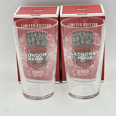 2x Fuller's London Pride Served With Pride Limited Edition Pint Glass Box CE M20 • £12.99