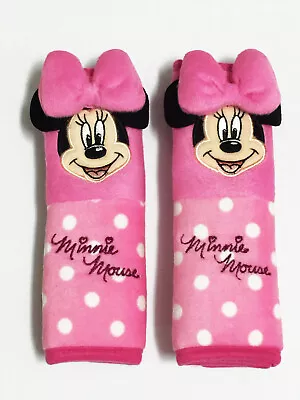 Minnie Mouse Disney 2 Pieces Car SUV Van Seat Belt Shoulder Pads Covers Pink 166 • $17