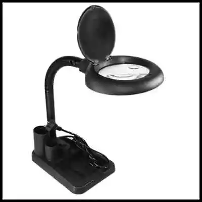 5x 10x Adjustable Glass Magnifying Lamp Table Desk Stand With 40 LED  Lights • $29.99