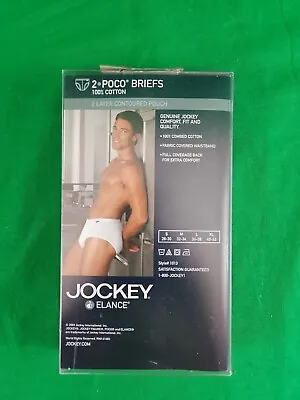 Vintage Jockey Elance Poco 2 Pack Briefs 1996 Mens Medium Underwear Black NOS • $20.99