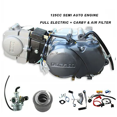LIFAN 125cc 4 Up Semi Auto Kick Star Engine Motor Set  PIT PRO TRAIL DIRT BIKE • $372.91
