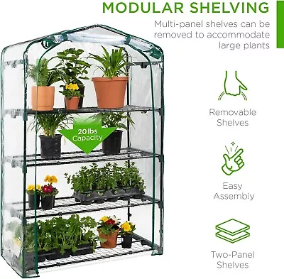 Portable Mini Indoor Outdoor Greenhouse Sturdy Greenhouse-4-Tier For 4-Tier NEW • $79.44