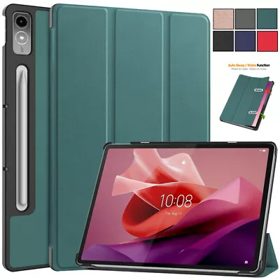 Smart Case For Lenovo Tab P12 Tablet PC 12.7'' PU Leather Protective Stand Cover • £13.22