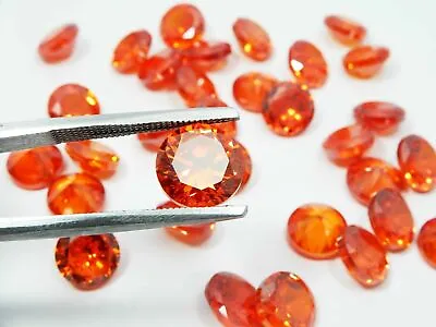 Spessartite Garnet 7 Mm Calibrated Round Cut Loose Gemstone 2 Pcs • $3