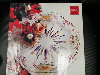 Mikasa Christmas Serving Platter Centerpiece Hostess Winter Bells Holiday 14.75  • $44.99