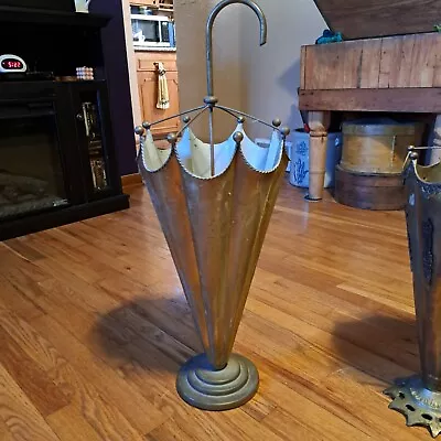 Antique Brass Umbrella Holder (Umbrellas Not Included) • $90