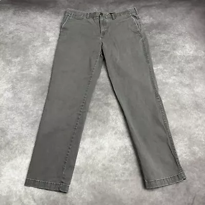 Sonoma Flexwear Pants Mens 38x32 Gray Straight Chino Stretch Waistband Casual • $9.95