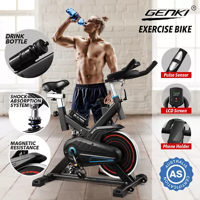 Genki Exercise Bike Magnetic Spin Bike Stationary Bike Indoor Cycling Home Gym • $329.95