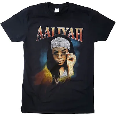 AALIYAH  - Official Licensed  Unisex T- Shirt - Trippy -  Black  Cotton • £16.99