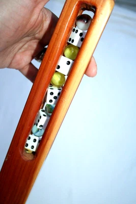 $99 • Buy Puzzle Gambler Dice Cane Folk Art Signed Casino Poker Craps Vegas Walking Stick
