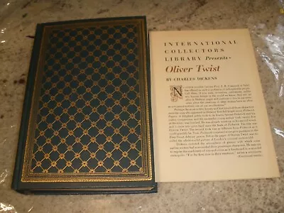 International Collectors Library Oliver Twist Dickens Hc Insert (b87) • £10.84