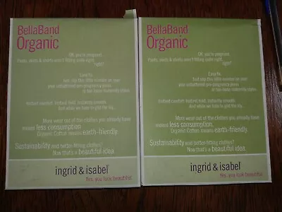 Lot Of 2 Ingrid & Isabel Belly Bella Band Everyday Maternity Black Organic 2 • $18.50