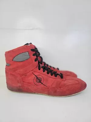  Mike DeAnna Wrestling Shoes Vintage Red Men’s Size 7.5 Iowa Lightning Bolt Rare • $249.99