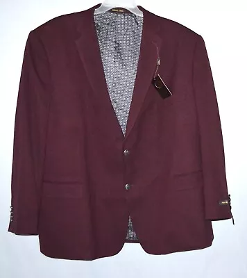 Pierre Loren Men's Classic Fit Suit Burgundy Size 56R • $72.99