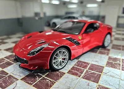 Burago 2017 Ferrari F12 Tdf Red 1/24 Scale Diescast Model Car • £29.95