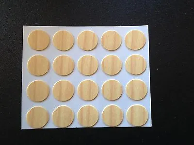 Self Adhesive Stick On Screw Hole Cap/Covers 13mm - Pine • £3.58