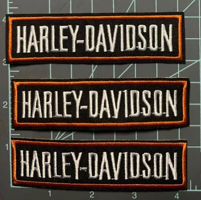 Harley-Davidson Embroidered Logo Iron-on Patch 4  X 1  Pack Of 3 - USA Ship Free • $9.99