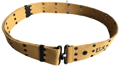 (Pack Of 5) WWII M1936 Webbing Canvas Pistol Belt Khaki Marked U.S • $80.74