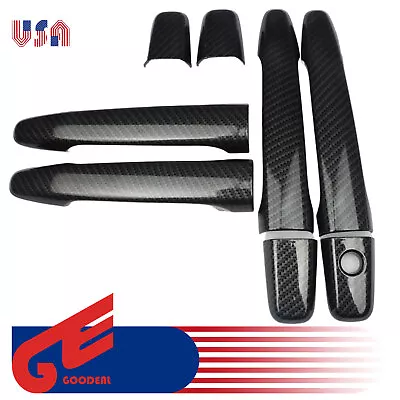 4x Carbon Fiber Style Door Handle Cover For 2008-2017 Mitsubishi Lancer X EVO • $26.69