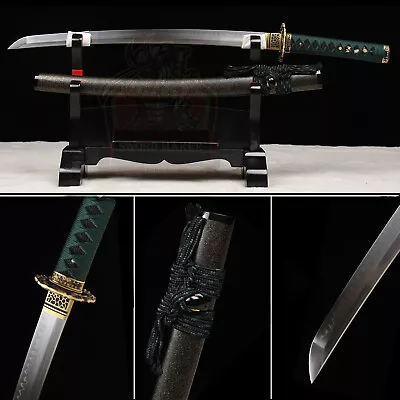 Wakizashi Sword Handmade T10 Steel Clay Tempered Japanese Samurai Real Hamon • $116.99