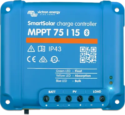 Victron Energy Smartsolar Mppt 75/15 Solar Controller (12/24v-15a) Bluetooth  • £59.99