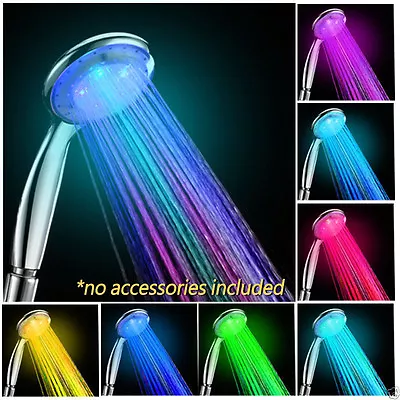 NEW Colorful Shower Head Home Bathroom 7 LED Colors Changing Water Glow Light • $7.15