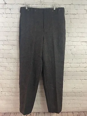 Vintage USA WOOLRICH Thick Wool MALONE Pants 37x34 Windowpane Hunting (sz36) • $149.95