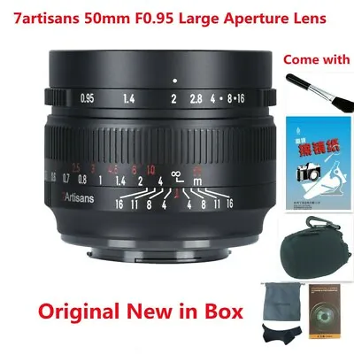 $209 • Buy 7artisans 50mm F0.95 Manual Large Aperture Metal Lens For Fuji X XF X-T30 Camera