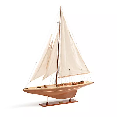 $546 • Buy Shamrock I Yacht 1898 America's Cup Wood Model 39.5  UK Challenger Sailboat New