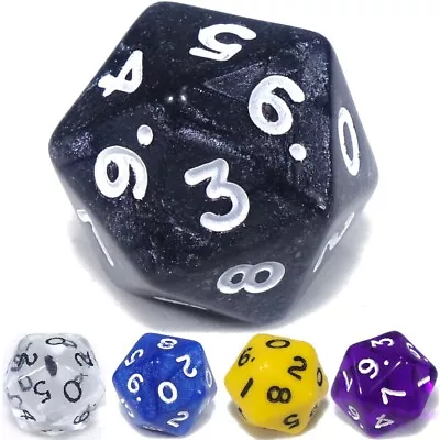 D20 0-9  D10  (Select Colour) / 20 Sided Single Poly Dice D&D RPG Maths Game • £2.69