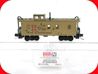 N Scale Twelve (12) Days Of Christmas Holiday Caboose -- Micro Trains 051 00 250 • $38.99
