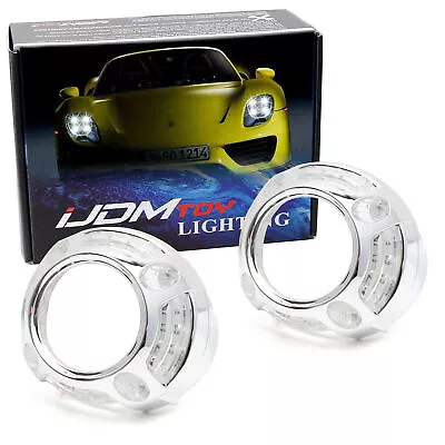 Cayenne 4-Point Style White/Amber LED DRL Shrouds For 3.0  H1 Headlamp Projector • $53.99